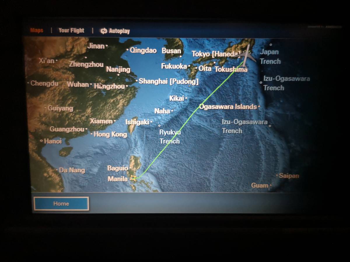 Flight path Manila to Tokyo Flight path Manila to Tokyo
