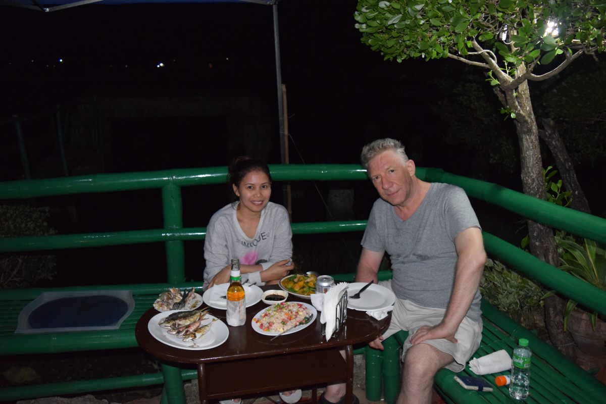 Having a quiet dinner Having a quiet dinner