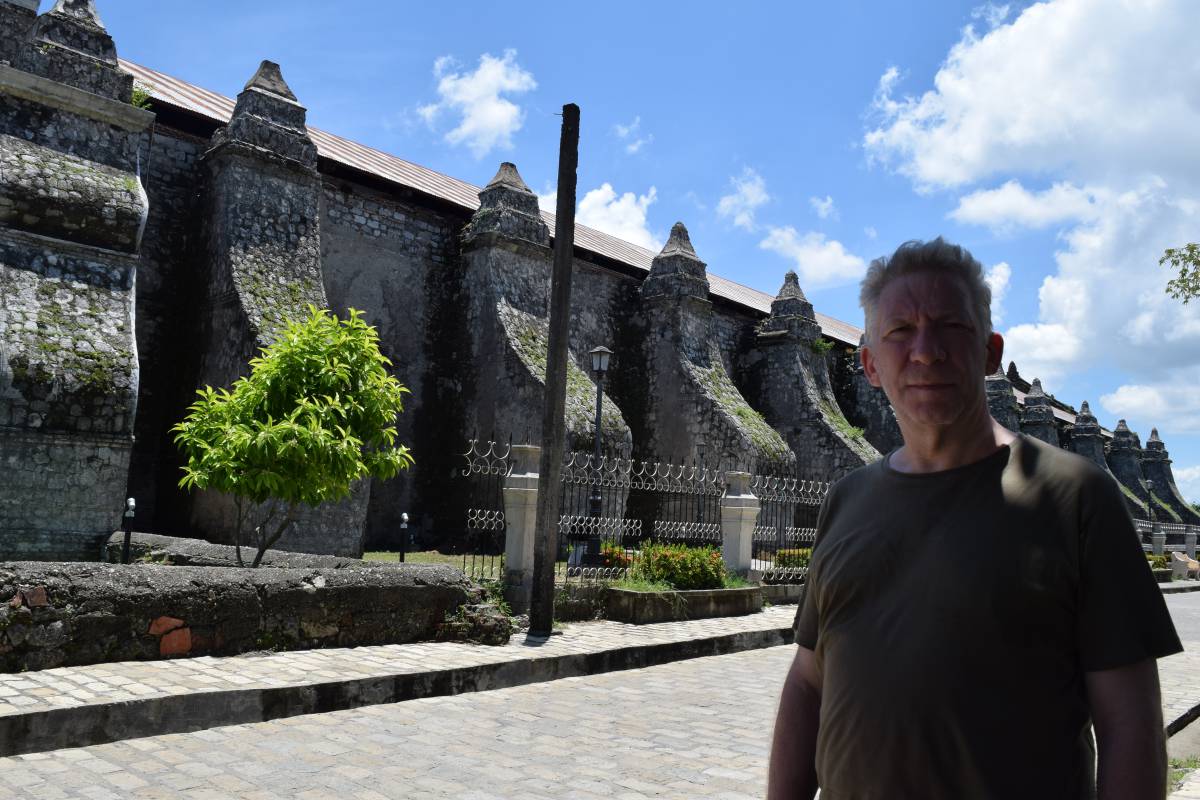 Massive walls fortified with buttresses on both sides and back Massive walls fortified with buttresses on both sides and back